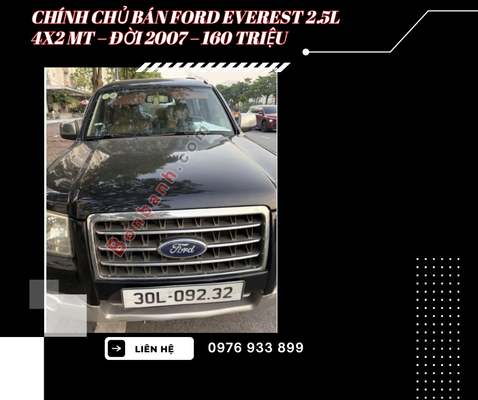 https://bonbanh.info/chinh-chu-ban-ford-everest-2-5l-4x2-mt-doi-2007-160-trieu-j4108.html